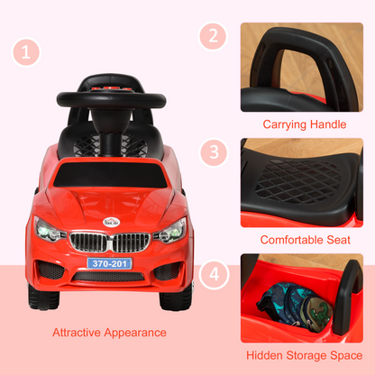 Red Ride-On Car Walker for Toddlers: Fun, Safe & Active Playtime Adventure!