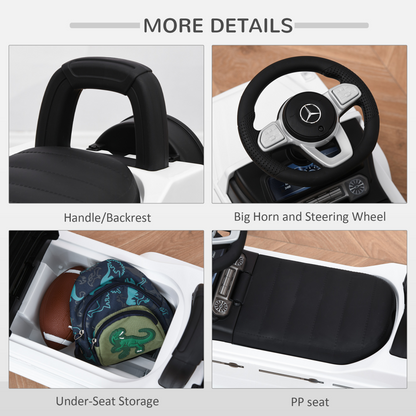 HOMCOM Benz G350 Kids Sliding Car - Foot-to-Floor Fun & Storage!