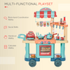 Deluxe 50-Piece Kids Kitchen Play Set with Interactive Trolley & Accessories!