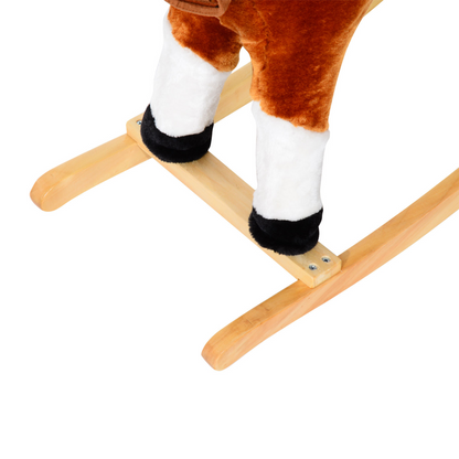 Neigh-Sounding Plush Rocking Horse Toy - Safe, Soft, and Adventure-Ready!