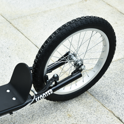 Adjustable Kids Kick Scooter with Inflatable Wheels - Smooth Ride in Black!