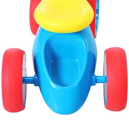 Baby Balance Bike Toddler Safe Training 4 Wheels Storage Bin Muti-Color