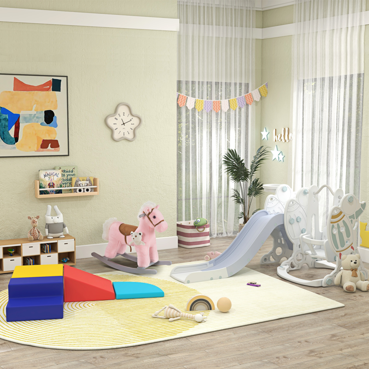 Soft Play Climbing Set - 4-Piece Foam Activity Toys for Toddlers
