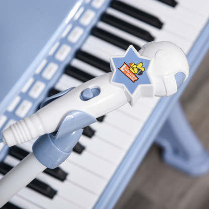 HOMCOM 37-Key Kids Piano Set with Microphone & Stool - Fun Educational Music Toy