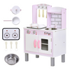 Kids Kitchen Play Set Sounds Utensils Pans Storage Child Role Play