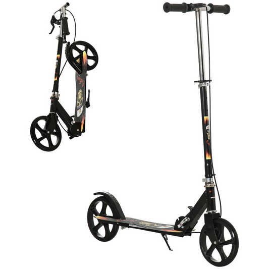 Adjustable Height Foldable Kick Scooter for Kids - Big Wheels & Safe Brake!