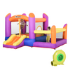Bouncy Castle with Slide Pool House Inflatable w/ Blower Multi-color Outsunny