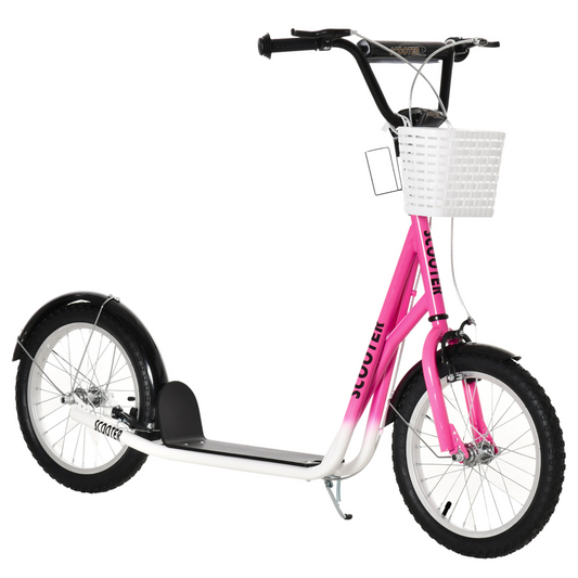 HOMCOM Adjustable Kids Kick Scooter with Dual Brakes - Safe & Stylish Ride!
