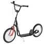 Adjustable Kids Kick Scooter with Inflatable Wheels - Smooth Ride in Black!