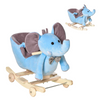 2-in-1 Elephant Rocking Horse with Wheels & Music - Fun for Little Adventurers!