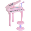 Mini Pink Piano Keyboard Set with Microphone & Stool for Creative Kids!