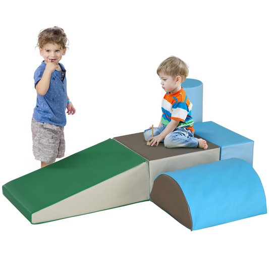 Soft Foam Playset: 5-Piece Climbing & Crawling Adventure for Toddlers!