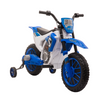 Kids 12V Electric Motorbike with Training Wheels - Safe & Fun Ride-On in Blue!