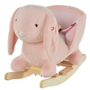 Cute Kids Ride-On Rocking Rabbit Sound Handlebars Seat Belt Plush Body