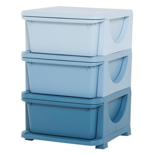 Colorful 3-Tier Kids Storage Tower - Safe, Stable & Versatile Drawer Unit