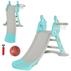 2 in 1 Kids Slide with Basketball Hoop 18 months -4 Years Old Deer Blue