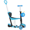 HOMCOM 5-in-1 Kids Kick Scooter: Adjustable, Removable Seat & Fun Basket!