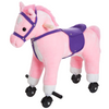 Wheeled Rocking Horse Ride on Rocker Children Riding Toy Plush Sound HOMCOM
