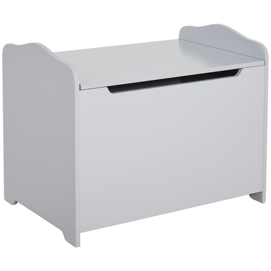 Charming Grey 40x60cm Kids Toy Storage Box - Safe, Sturdy & Stylish Organizer!