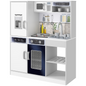 Play Kitchen, Pretend Toy Kitchen w/ Sounds Lights, Microwave