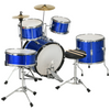 11 Piece Junior Drum Set for Kids with Stool, Drumsticks, Blue