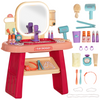 Kids Dressing Table with Mirror, LED Light, Music, 23 Accessories